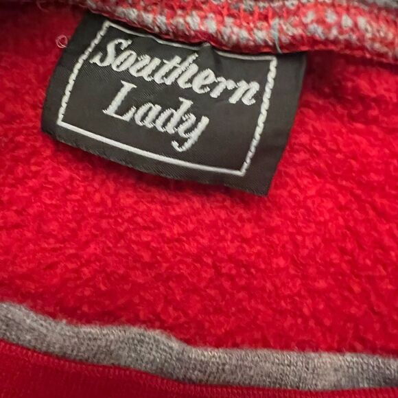 Vintage winter deer 🦌 snow scene embroidered sweatshirt. Women’s size XL - Picture 7 of 9